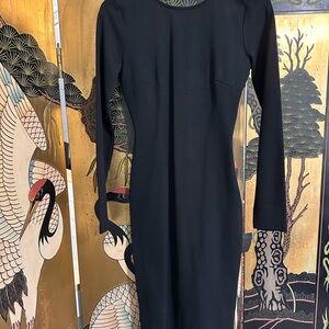 Lulu's Classic Black Long Sleeve Dress